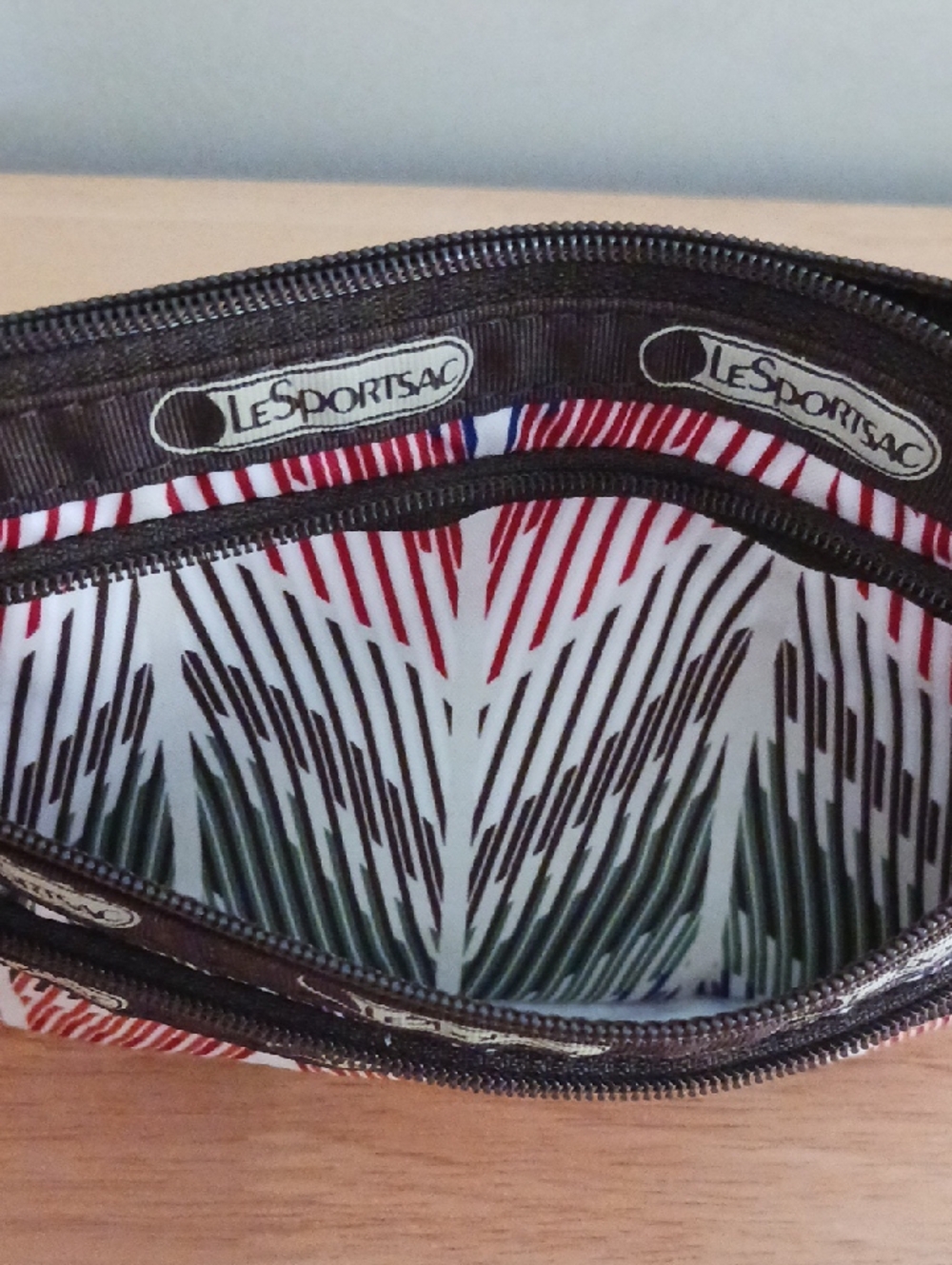LeSportsac 3 Zip Multi Color Cosmetic Pouch - Picture 5 of 8